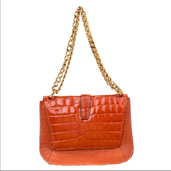 Tom Ford Alligator Skin Tara T-clasp crossbody❤️❤️ - Picture 2 of 8